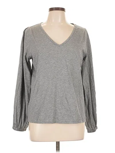 Pre-owned Ann Taylor Loft 3/4 Sleeve T-shirt In Gray