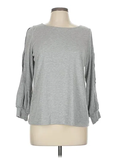 Pre-owned Ann Taylor Loft 3/4 Sleeve T-shirt In Gray