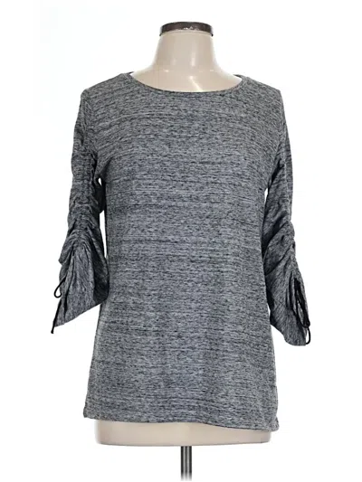 Pre-owned Ann Taylor Loft 3/4 Sleeve T-shirt In Gray