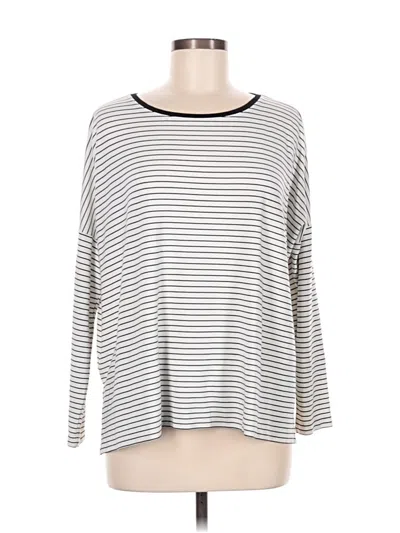 Pre-owned Ann Taylor Loft 3/4 Sleeve T-shirt In Gray
