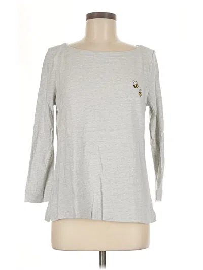 Pre-owned Ann Taylor Loft 3/4 Sleeve T-shirt In Gray