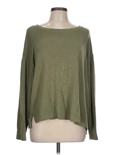 Pre-owned Ann Taylor Loft 3/4 Sleeve T-shirt In Green