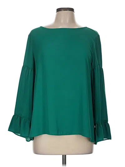 Pre-owned Ann Taylor Loft 3/4 Sleeve T-shirt In Green