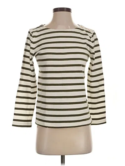 Pre-owned Ann Taylor Loft 3/4 Sleeve T-shirt In Ivory