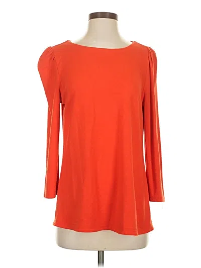 Pre-owned Ann Taylor Loft 3/4 Sleeve T-shirt In Orange