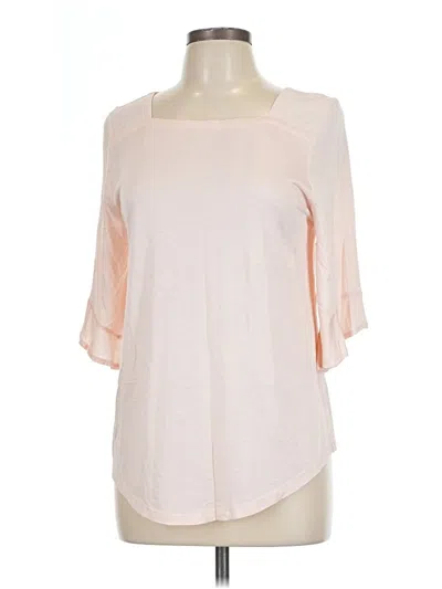 Ann Taylor Loft 3/4 Sleeve T-shirt In Pink