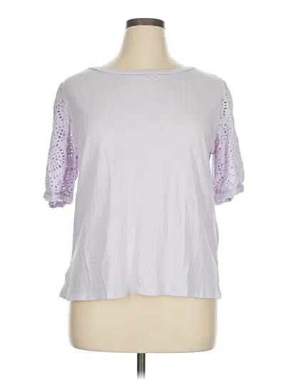 Pre-owned Ann Taylor Loft 3/4 Sleeve T-shirt In Purple