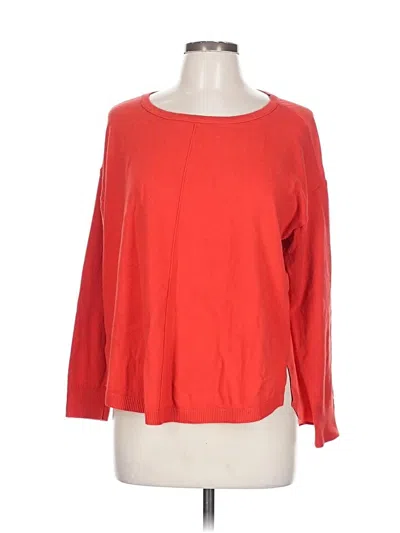 Pre-owned Ann Taylor Loft 3/4 Sleeve T-shirt In Red