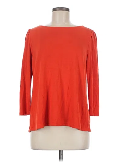 Pre-owned Ann Taylor Loft 3/4 Sleeve T-shirt In Red