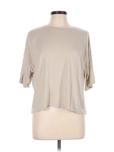 Pre-owned Ann Taylor Loft 3/4 Sleeve T-shirt In Tan