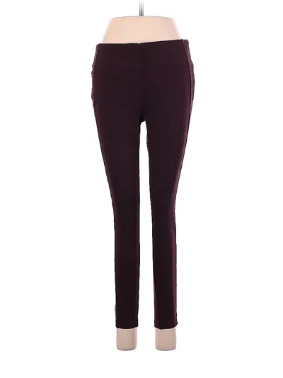 Pre-owned Ann Taylor Loft Active Pants In Burgundy