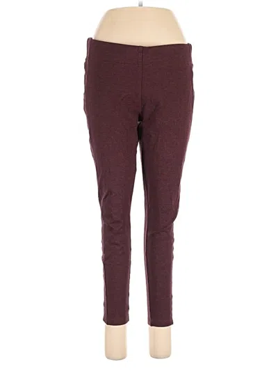 Pre-owned Ann Taylor Loft Active Pants In Burgundy