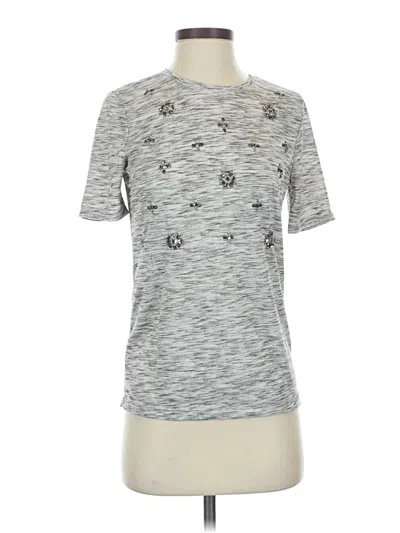Pre-owned Ann Taylor Loft Active T-shirt In Silver