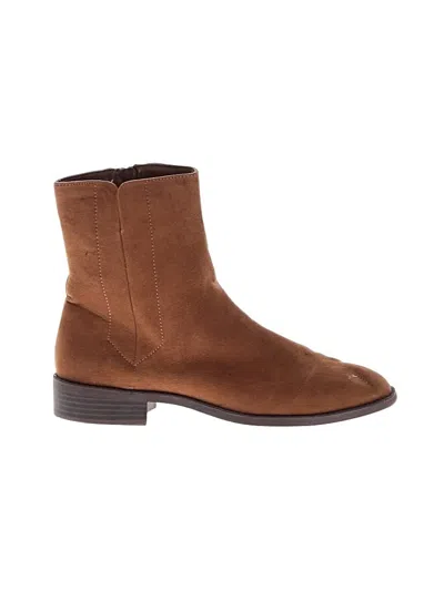 Pre-owned Ann Taylor Loft Ankle Boots In Brown
