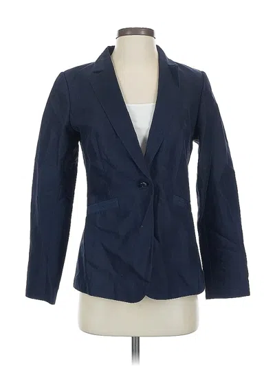Pre-owned Ann Taylor Loft Blazer Jacket In Blue