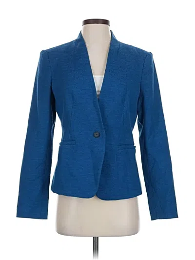 Pre-owned Ann Taylor Loft Blazer Jacket In Blue