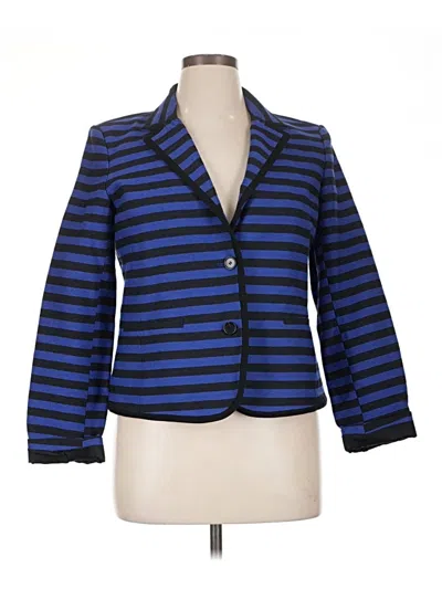 Pre-owned Ann Taylor Loft Blazer Jacket In Blue