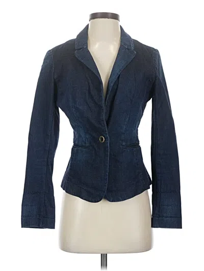 Pre-owned Ann Taylor Loft Blazer Jacket In Blue