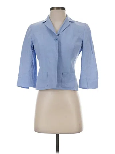Pre-owned Ann Taylor Loft Blazer Jacket In Blue