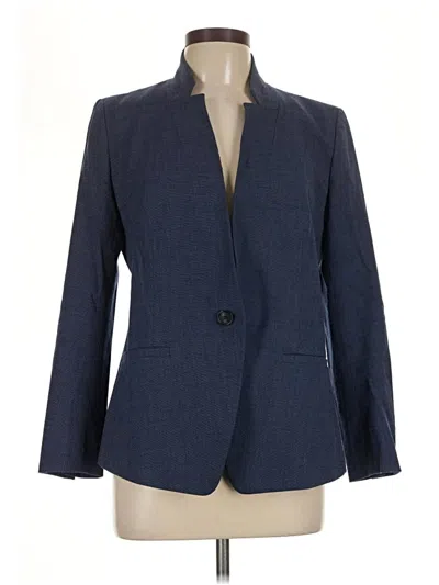 Pre-owned Ann Taylor Loft Blazer Jacket In Blue