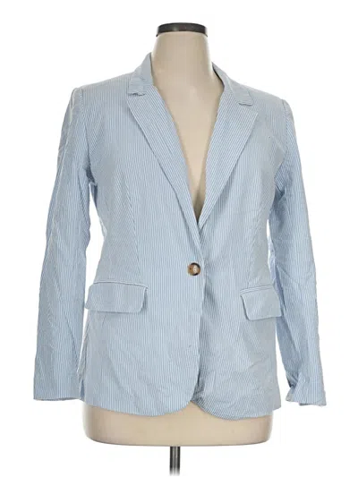 Pre-owned Ann Taylor Loft Blazer Jacket In Blue