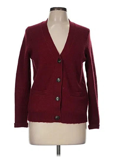 Pre-owned Ann Taylor Loft Blazer Jacket In Burgundy