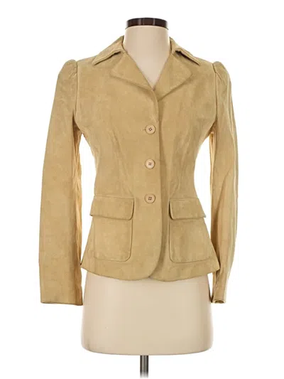 Pre-owned Ann Taylor Loft Blazer Jacket In Gold