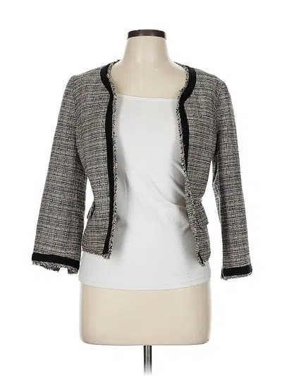 Pre-owned Ann Taylor Loft Blazer Jacket In Gray