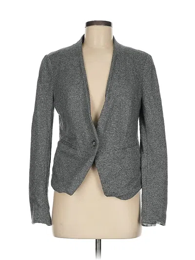 Pre-owned Ann Taylor Loft Blazer Jacket In Gray