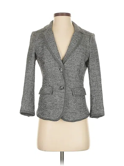 Pre-owned Ann Taylor Loft Blazer Jacket In Gray