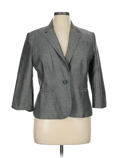 Pre-owned Ann Taylor Loft Blazer Jacket In Gray