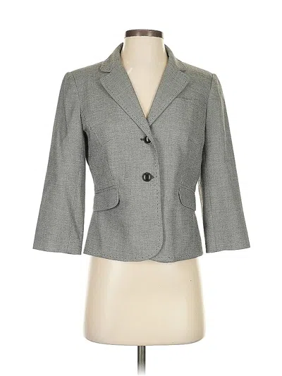 Pre-owned Ann Taylor Loft Blazer Jacket In Gray