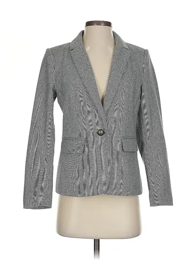 Pre-owned Ann Taylor Loft Blazer Jacket In Gray