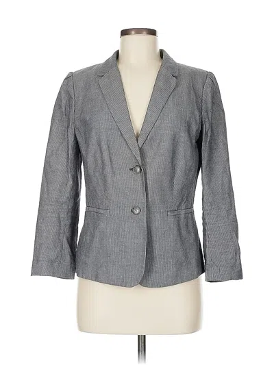 Pre-owned Ann Taylor Loft Blazer Jacket In Gray