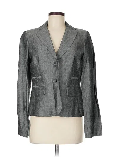 Pre-owned Ann Taylor Loft Blazer Jacket In Gray
