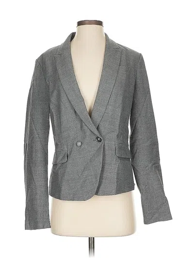 Pre-owned Ann Taylor Loft Blazer Jacket In Gray