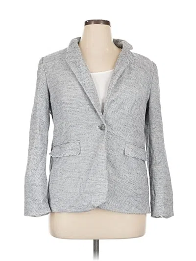 Pre-owned Ann Taylor Loft Blazer Jacket In Gray