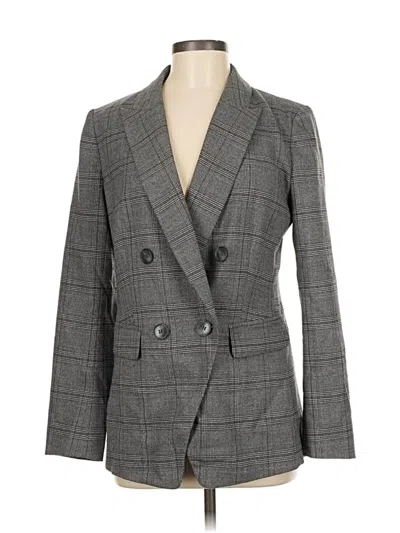 Pre-owned Ann Taylor Loft Blazer Jacket In Gray