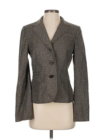 Pre-owned Ann Taylor Loft Blazer Jacket In Gray