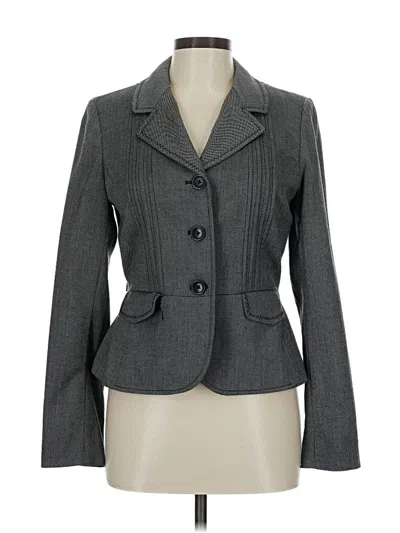 Pre-owned Ann Taylor Loft Blazer Jacket In Gray
