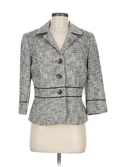 Pre-owned Ann Taylor Loft Blazer Jacket In Gray