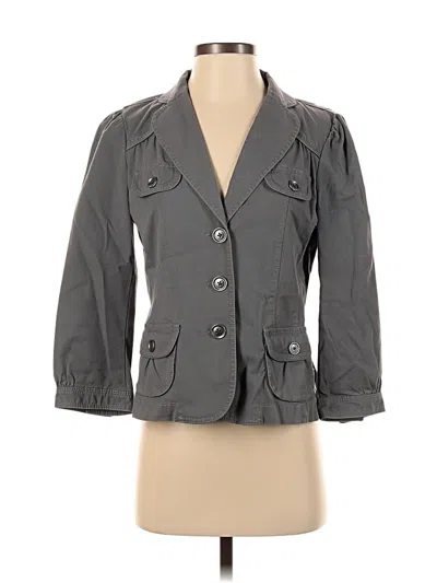 Pre-owned Ann Taylor Loft Blazer Jacket In Gray
