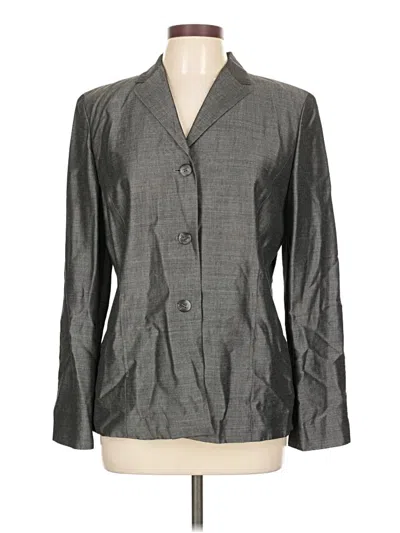 Pre-owned Ann Taylor Loft Blazer Jacket In Gray