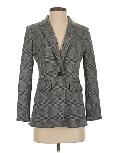 Pre-owned Ann Taylor Loft Blazer Jacket In Gray