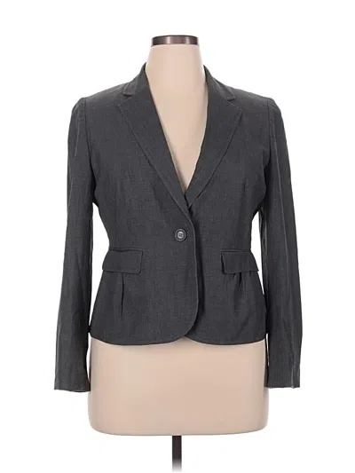 Pre-owned Ann Taylor Loft Blazer Jacket In Gray