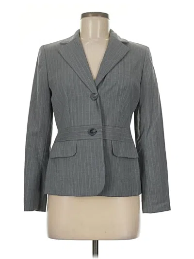 Pre-owned Ann Taylor Loft Blazer Jacket In Gray