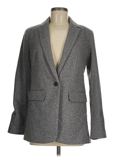 Pre-owned Ann Taylor Loft Blazer Jacket In Gray