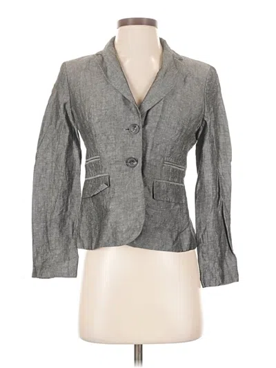 Pre-owned Ann Taylor Loft Blazer Jacket In Gray