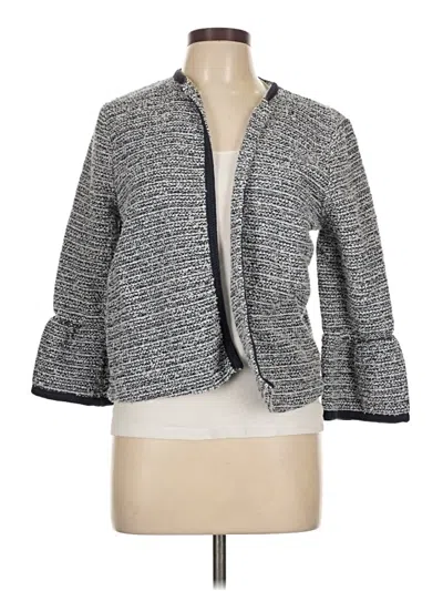 Pre-owned Ann Taylor Loft Blazer Jacket In Gray