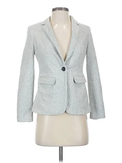 Pre-owned Ann Taylor Loft Blazer Jacket In Gray